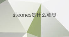 steanes是什么意思 steanes的中文翻译、读音、例句
