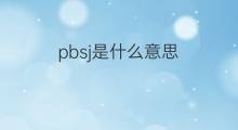 pbsj是什么意思 pbsj的中文翻译、读音、例句