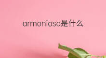 armonioso是什么意思 armonioso的中文翻译、读音、例句