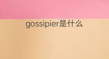 gossipier是什么意思 gossipier的中文翻译、读音、例句