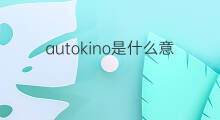 autokino是什么意思 autokino的中文翻译、读音、例句