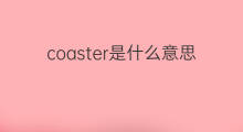 coaster是什么意思 coaster的中文翻译、读音、例句