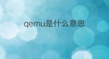 qemu是什么意思 qemu的中文翻译、读音、例句