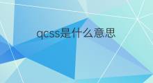 qcss是什么意思 qcss的中文翻译、读音、例句