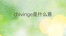 chivinge是什么意思 chivinge的中文翻译、读音、例句