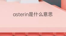 asterin是什么意思 asterin的中文翻译、读音、例句