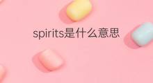 spirits是什么意思 spirits的中文翻译、读音、例句