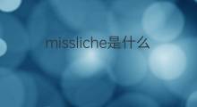 missliche是什么意思 missliche的中文翻译、读音、例句