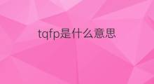 tqfp是什么意思 tqfp的中文翻译、读音、例句