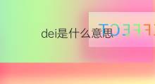 dei是什么意思 dei的中文翻译、读音、例句