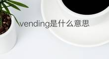 vending是什么意思 vending的中文翻译、读音、例句