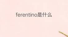 ferentino是什么意思 ferentino的中文翻译、读音、例句