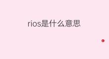 rios是什么意思 rios的中文翻译、读音、例句