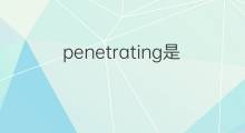 penetrating是什么意思 penetrating的中文翻译、读音、例句