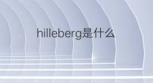 hilleberg是什么意思 hilleberg的中文翻译、读音、例句
