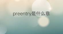 preentry是什么意思 preentry的中文翻译、读音、例句