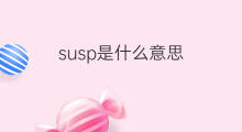 susp是什么意思 susp的中文翻译、读音、例句