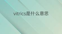 vitrics是什么意思 vitrics的中文翻译、读音、例句