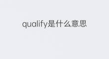 qualify是什么意思 qualify的中文翻译、读音、例句