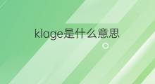 klage是什么意思 klage的中文翻译、读音、例句