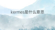 kermes是什么意思 kermes的中文翻译、读音、例句