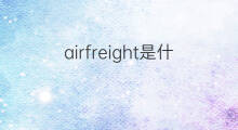 airfreight是什么意思 airfreight的中文翻译、读音、例句