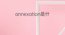 annexation是什么意思 annexation的中文翻译、读音、例句