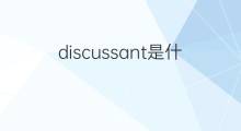 discussant是什么意思 discussant的中文翻译、读音、例句