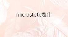 microstate是什么意思 microstate的翻译、读音、例句、中文解释