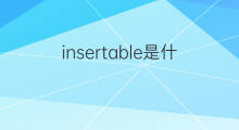 insertable是什么意思 insertable的中文翻译、读音、例句