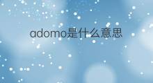 adomo是什么意思 adomo的中文翻译、读音、例句