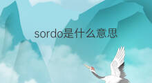 sordo是什么意思 sordo的中文翻译、读音、例句