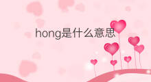 hong是什么意思 hong的中文翻译、读音、例句