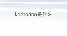 katharina是什么意思 katharina的中文翻译、读音、例句