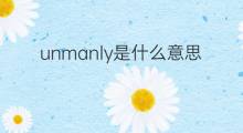 unmanly是什么意思 unmanly的翻译、读音、例句、中文解释