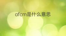 afcm是什么意思 afcm的中文翻译、读音、例句