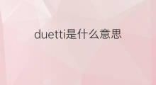 duetti是什么意思 duetti的中文翻译、读音、例句