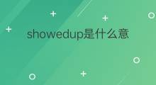 showedup是什么意思 showedup的中文翻译、读音、例句