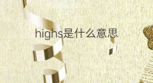 highs是什么意思 highs的中文翻译、读音、例句
