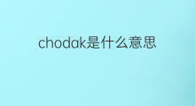 chodak是什么意思 chodak的中文翻译、读音、例句