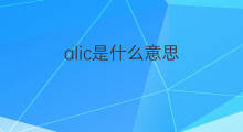 alic是什么意思 英文名alic的翻译、发音、来源
