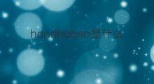 handhaben是什么意思 handhaben的中文翻译、读音、例句