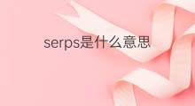 serps是什么意思 serps的中文翻译、读音、例句