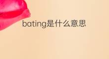 bating是什么意思 bating的中文翻译、读音、例句