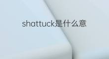 shattuck是什么意思 shattuck的中文翻译、读音、例句