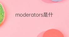 moderators是什么意思 moderators的中文翻译、读音、例句