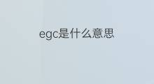 egc是什么意思 egc的翻译、读音、例句、中文解释