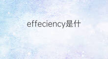 effeciency是什么意思 effeciency的中文翻译、读音、例句