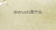 distrusts是什么意思 distrusts的中文翻译、读音、例句
