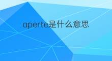 aperte是什么意思 aperte的翻译、读音、例句、中文解释